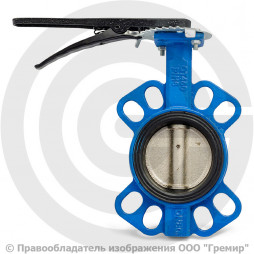 Затвор дисковый поворотный межфланцевый Ду-80 Ру-16 EPDM с чугунным диском Китай