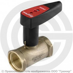 Клапан балансировочный ручной латунный муфтовый Ду-20 Ру-25 ВР (ВН) Kvs=4.81м3/ч без ниппелей Venturi DRV Broen