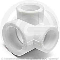 Крестовина PP-R двухплоскостная белая внутренняя пайка Дн 32-20 VALFEX