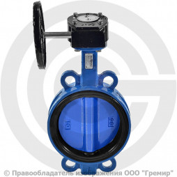 Затвор дисковый поворотный межфланцевый с редуктором Ду-300 Ру-10/16 EPDM с чугунным диском Benarmo EURO